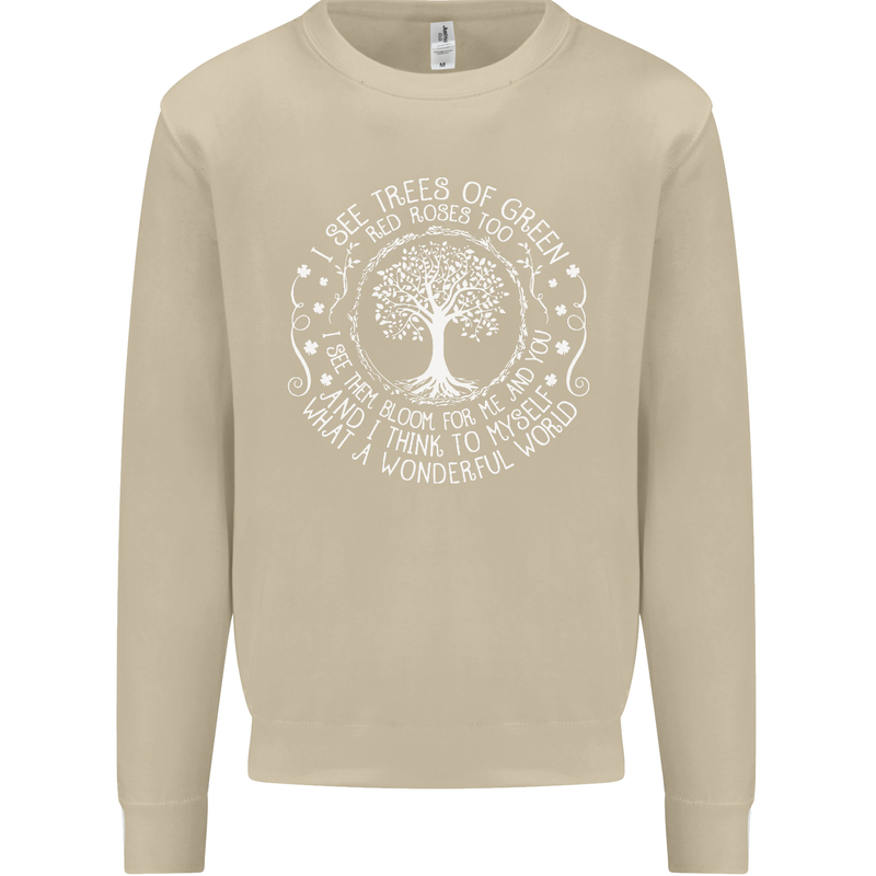 Trees Of Green Mens Sweatshirt Jumper Sand