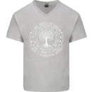 Trees Of Green Mens V-Neck Cotton T-Shirt Sports Grey