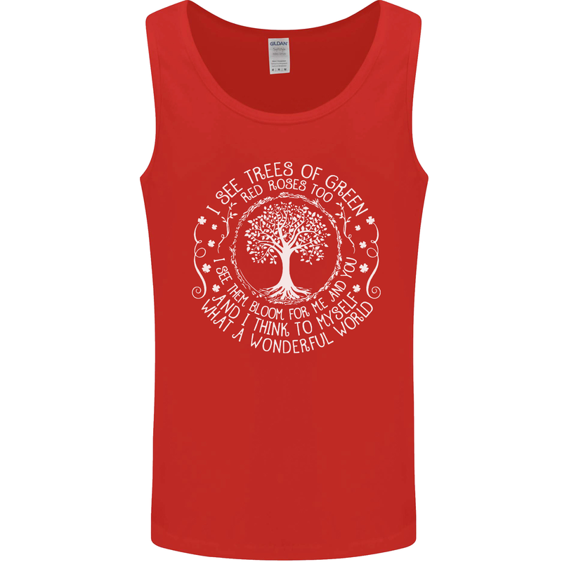 Trees Of Green Mens Vest Tank Top Red