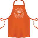 Trees What a Wonderful World Environment Cotton Apron 100% Organic Orange