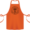 Trees What a Wonderful World Environment Cotton Apron 100% Organic Orange