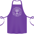 Trees What a Wonderful World Environment Cotton Apron 100% Organic Purple
