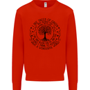 Trees What a Wonderful World Environment Kids Sweatshirt Jumper Bright Red