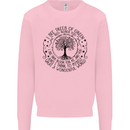 Trees What a Wonderful World Environment Kids Sweatshirt Jumper Light Pink