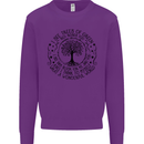 Trees What a Wonderful World Environment Kids Sweatshirt Jumper Purple