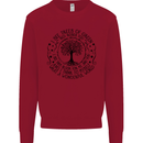 Trees What a Wonderful World Environment Kids Sweatshirt Jumper Red
