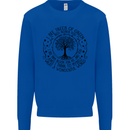Trees What a Wonderful World Environment Kids Sweatshirt Jumper Royal Blue