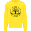 Trees What a Wonderful World Environment Kids Sweatshirt Jumper Yellow