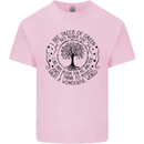 Trees What a Wonderful World Environment Kids T-Shirt Childrens Light Pink
