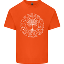 Trees What a Wonderful World Environment Kids T-Shirt Childrens Orange