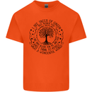 Trees What a Wonderful World Environment Kids T-Shirt Childrens Orange