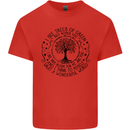 Trees What a Wonderful World Environment Kids T-Shirt Childrens Red