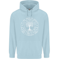 Trees What a Wonderful World Environment Mens 80% Cotton Hoodie Light Blue