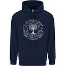 Trees What a Wonderful World Environment Mens 80% Cotton Hoodie Navy Blue
