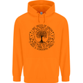 Trees What a Wonderful World Environment Mens 80% Cotton Hoodie Orange