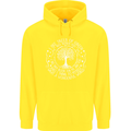 Trees What a Wonderful World Environment Mens 80% Cotton Hoodie Yellow