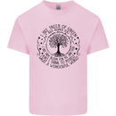 Trees What a Wonderful World Environment Mens Cotton T-Shirt Tee Top Light Pink