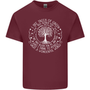 Trees What a Wonderful World Environment Mens Cotton T-Shirt Tee Top Maroon