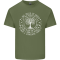 Trees What a Wonderful World Environment Mens Cotton T-Shirt Tee Top Military Green