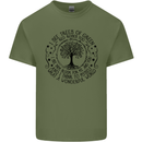 Trees What a Wonderful World Environment Mens Cotton T-Shirt Tee Top Military Green