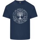 Trees What a Wonderful World Environment Mens Cotton T-Shirt Tee Top Navy Blue