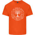 Trees What a Wonderful World Environment Mens Cotton T-Shirt Tee Top Orange