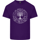 Trees What a Wonderful World Environment Mens Cotton T-Shirt Tee Top Purple