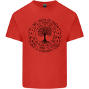 Trees What a Wonderful World Environment Mens Cotton T-Shirt Tee Top Red