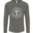 Trees What a Wonderful World Environment Mens Long Sleeve T-Shirt Charcoal