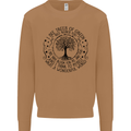 Trees What a Wonderful World Environment Mens Sweatshirt Jumper Caramel Latte