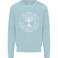 Trees What a Wonderful World Environment Mens Sweatshirt Jumper Light Blue