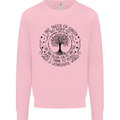 Trees What a Wonderful World Environment Mens Sweatshirt Jumper Light Pink