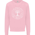 Trees What a Wonderful World Environment Mens Sweatshirt Jumper Light Pink