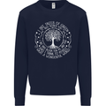 Trees What a Wonderful World Environment Mens Sweatshirt Jumper Navy Blue