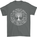 Trees What a Wonderful World Environment Mens T-Shirt Cotton Gildan Charcoal