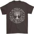 Trees What a Wonderful World Environment Mens T-Shirt Cotton Gildan Dark Chocolate
