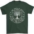 Trees What a Wonderful World Environment Mens T-Shirt Cotton Gildan Forest Green
