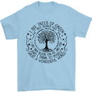 Trees What a Wonderful World Environment Mens T-Shirt Cotton Gildan Light Blue