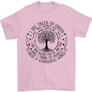 Trees What a Wonderful World Environment Mens T-Shirt Cotton Gildan Light Pink