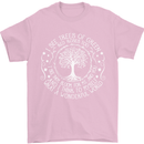 Trees What a Wonderful World Environment Mens T-Shirt Cotton Gildan Light Pink