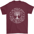Trees What a Wonderful World Environment Mens T-Shirt Cotton Gildan Maroon