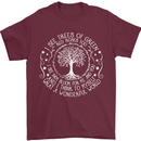 Trees What a Wonderful World Environment Mens T-Shirt Cotton Gildan Maroon