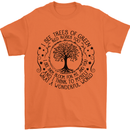 Trees What a Wonderful World Environment Mens T-Shirt Cotton Gildan Orange