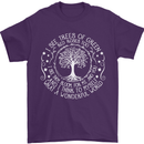 Trees What a Wonderful World Environment Mens T-Shirt Cotton Gildan Purple