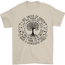 Trees What a Wonderful World Environment Mens T-Shirt Cotton Gildan Sand