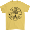 Trees What a Wonderful World Environment Mens T-Shirt Cotton Gildan Yellow