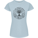 Trees What a Wonderful World Environment Womens Petite Cut T-Shirt Light Blue