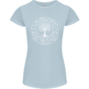Trees What a Wonderful World Environment Womens Petite Cut T-Shirt Light Blue
