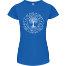 Trees What a Wonderful World Environment Womens Petite Cut T-Shirt Royal Blue