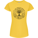 Trees What a Wonderful World Environment Womens Petite Cut T-Shirt Yellow